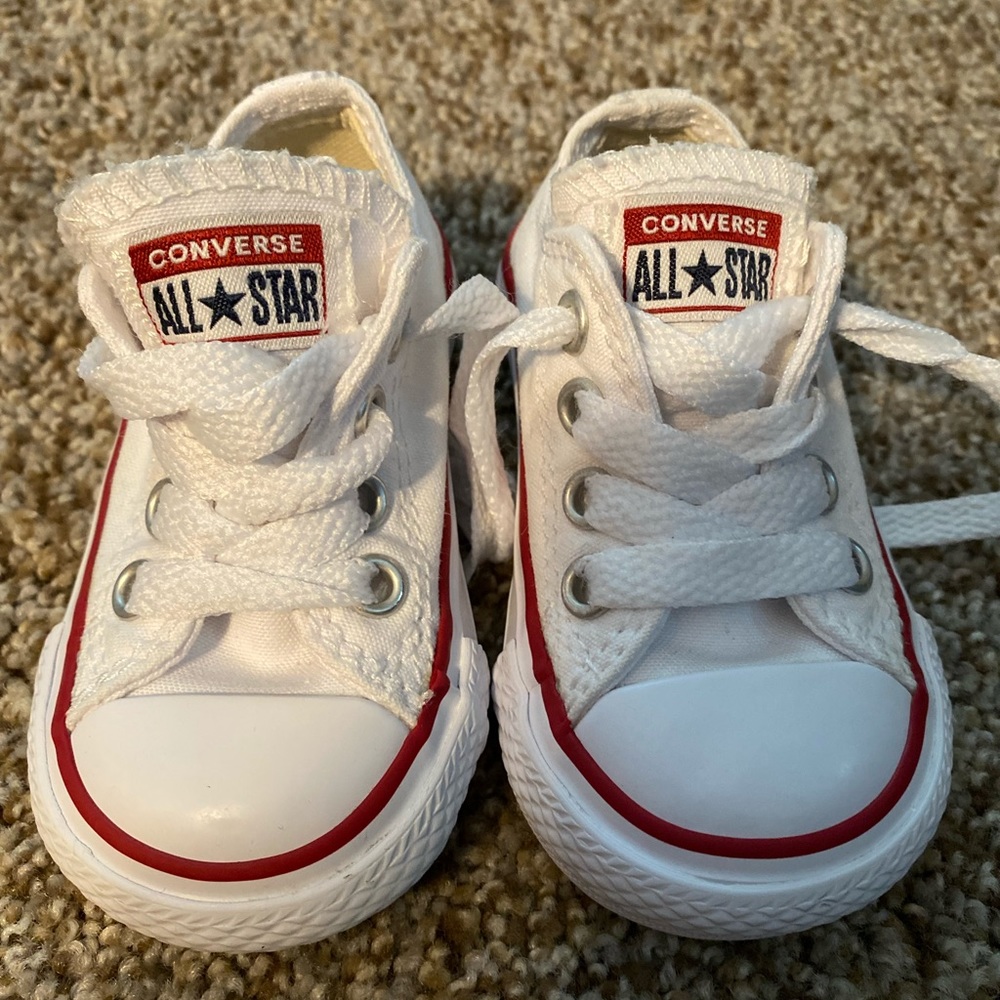 Infant/toddler white converse